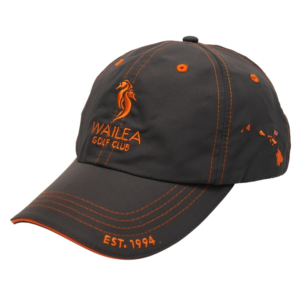 Imperial Wailea Golf Club Hat Men OSFA Gray Orange Hawaii Golf Cap